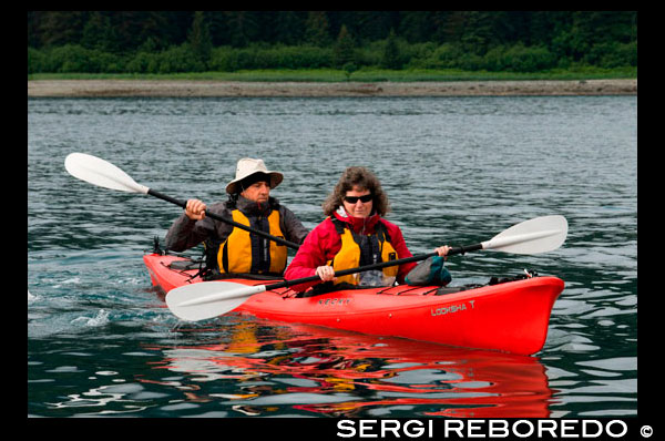 Kayaking in Icy Strait. Glacier Bay National Park adn Preserve. Chichagof Island. Juneau. Southeast Alaska. Today is the ultimate day of exploration. Set your course for arguably the richest whale waters in Southeast Alaska. Keep watch for the telltale blow of the humpbacks as you scour the nutrient-rich waters in search of whales, porpoise, sea lions, and other wildlife. Join the Captain on the bridge or go on deck with your Expedition Leader. Late afternoon, drop the skiffs and kayaks for closer inspection of the remote coastline with eyes set on shore for possible bear sightings. This evening, take in the solitude while relaxing in the upper deck hot tub or enjoy a nightcap with your fellow yachtmates in the saloon.