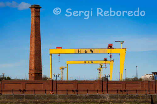 The Samson and Goliath gantry cranes have become city landmarks. Harland & Wolff is now a leading offshore fabrication and ship repair yard like the built of Titanic in 1912. Harland and Wolff Heavy Industries is a Northern Irish heavy industrial company, specialising in shipbuilding and offshore construction, located in Belfast, Northern Ireland. The shipyard has built many ships; among the more famous are the White Star trio Olympic, Titanic and Britannic, the Royal Navy's HMS Belfast, Royal Mail's Andes, Shaw Savill's Southern Cross and P&O's Canberra. The company's official history, "Shipbuilders to the World" was published in 1986. As of 2011, the expanding offshore wind power industry has taken centre stage and 75% of the company's work is based on offshore renewable energy. Faced with competitive pressures (especially as regards shipbuilding), Harland and Wolff sought to shift and broaden their portfolio, focusing less on shipbuilding and more on design and structural engineering, as well as ship repair, offshore construction projects and competing for other projects to do with metal engineering and construction. This led to Harland and Wolff constructing a series of bridges in Britain and also in the Republic of Ireland, such as the James Joyce Bridge and the restoration of Dublin's Ha'penny Bridge, building on the success of its first foray into the civil engineering sector with the construction of the Foyle Bridge in the 1980s. Harland and Wolff's last shipbuilding project (to date) was the MV Anvil Point, one of six near identical Point class sealift ships built for use by the Ministry of Defence. The ship, built under licence from German shipbuilders Flensburger Schiffbau-Gesellschaft, was launched in 2003. 