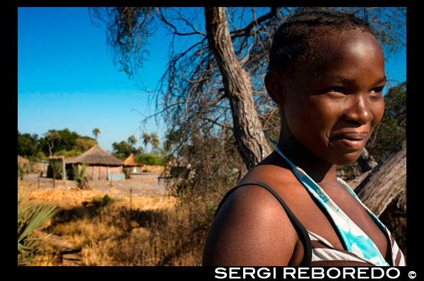 Retrato de una chica Batawana. En las inmediaciones del campamento Eagle Island Camp de Orient Express, en las afueras de la Reserva de Animales de Moremi, en Botswana hay un campamento donde residen un centenar de indígenas de la tribu Batawana. Es posible realizar excursiones en canoa para visitar su poblado. Cesteria en Moremi. Cada cesta es única, y se tarda en realizar de media entre 4 a 6 semanas por las expertas manos de mujeres de zonas rurales de la región del delta del Okavango. La principal materia prima utilizada para producir cestas en Botswana es la fibra vegetal extraida de la Palmera llamada Mokola.  Los distintos colores se obtienen de diversas cortezas y raices de árboles y arbustos. El suave y agradable aroma natural que desprenden nos hacen trasladar mentalmente a la savana africana. Mide aprox.: 9 cm de alto y 31 cm de diámetro. Pertenece al proyecto de comercio justo y desarrollo de comunidades locales Botswanacraft. CURIOSIDADES: Los usos tradicionales que se le han venido dando a las cestas, que en Europa ya se ha perdido, pero que en África se sigue utilizando, son diversos. Las cerradas con tapa, se utilizan para el almacenamiento de grano y semillas, mientras que las cestas abiertas en forma de cuenco son utilizadas por las mujeres para cargar objetos sobre sus cabezas y las cestas más abiertas se utilizan para aventar el grano después de haber sido trillado.