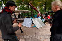Musicians on the street in front of Dijver during the Brugge Central. Bruges.