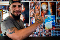 Rarotonga Island. Cook Island. Polynesia. Tattooist. One of the places where we can get a tattoo in the Cook Island is in the Punanga Nui Markets. Clive Nicholas is a talented and gifted tattoo artist like many others who have the natural flair and creativity of Polynesian Art.  Clive is of Cook Islands, Samoan, Tahitian and NZ Maori decent which his family acknowledges and is very proud of. Clive was born on the beautiful Island of Rarotonga and raised in the land of the long white clouds of Aotearoa in the mean streets of Otara. Clive was brought back to the islands by his parents at the age of 9 and attended the only Catholic Schools on the island St Joseph’s primary and Nukutere College. Clive has a very strong faith in Christ and only works weekdays and Saturday. Balance is a major factor for Clive. He has to juggle between family, work, sports and family. God and family is what he lives by and tattooing is his passion.  Clives introduction into the art of tattooing came from his brother Boye who is a well known tattooist around the Pacific and owned his own tattoo shop Polynesian Tattoos. After a couple of months as an apprentice for Boye, he acquired the skills and art of tattooing and was thrown into his own space. This is where he began working on his own clients, designing and creating tattoos, of course under the watchful eye of Boye. Clives introduction into the art of tattooing came from his brother Boye who is a well known tattooist around the Pacific and owned his own tattoo shop Polynesian Tattoos. After a couple of months as an apprentice for Boye, he acquired the skills and art of tattooing and was thrown into his own space. 