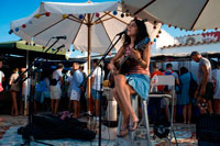 Formentera. Live music in Hippy Market, Pilar de la Mola, Formentera, Balearic Islands, Spain, Europe