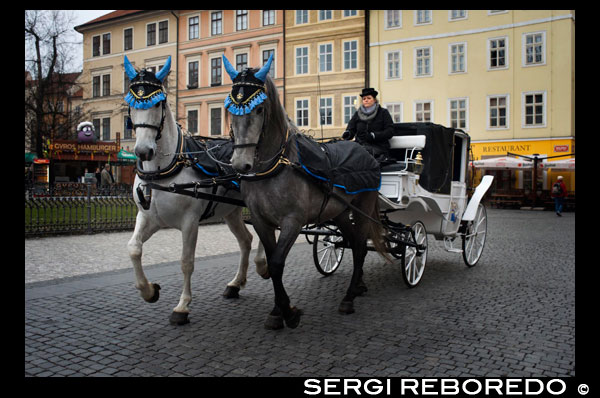 Carroaje horse drawn tour in the Old Town Square. The Old Town Square. The Old Town Square is one of the nicest places in Prague. Cozy and old, the square is surrounded by interesting streets why it is a real pleasure to walk. The square is full of interesting buildings most notably the Church of Our Lady of Tyn, St. Nicholas Church and the Old Town Hall. Church of Our Lady of Tyn Built in the fourteenth century on an old Romanesque church, the Church of Our Lady of Tyn (Kostel Matky Bozi p? Ed Týnem) is an impressive late Gothic church with two towers of the sharp dominate the skies over Prague. Fused between houses and narrow streets of the city center, Tyn Church is the greatest symbol of Prague gothic style and a building with an important history. The church has 52 meters long and 28 wide, but its most important are the impressive towers that exceed 80 meters in height. Old Town Hall The Old Town Hall is one of the buildings of the Old Town Square attracts more looks because therein lies the impressive Prague Astronomical Clock. The building, used as city hall until the late eighteenth century, noted for its Gothic tower 60 meters high from which you can contemplate the city center as the crow flies.