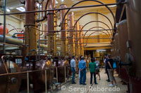 Interior of the factory Cointreau (www.remy-cointreau.com) where distil 30 million bottles of the orange-flavored liqueur.