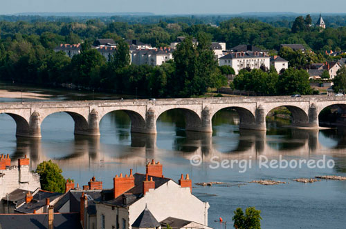Views from Saumur Loire River. Winding up the steep streets of the domains we reach the castle, where you get one of the best views of this area of the Loire Valley.
