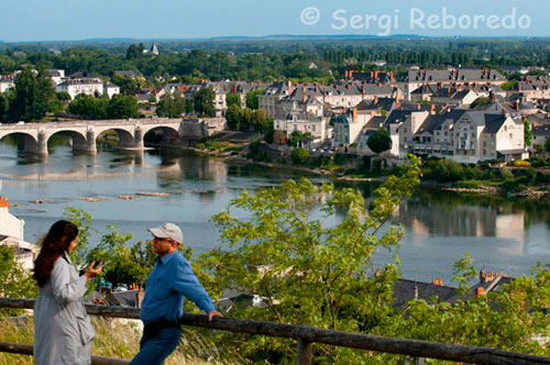 Saumur. Winding up the steep streets of the domains we reach the castle, where you get one of the best views of this area of the Loire Valley.