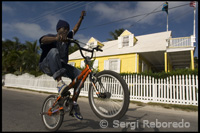 Child bike home and typical loyalist. Dunmore Town Bay St. - Harbor Island, Eleuthera. Bahamas
