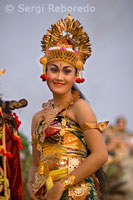 Kecak ballet dancer who performed in the temple Pura Ulu WATU Luhur. Bali.